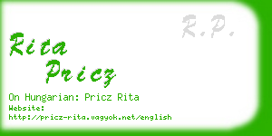 rita pricz business card